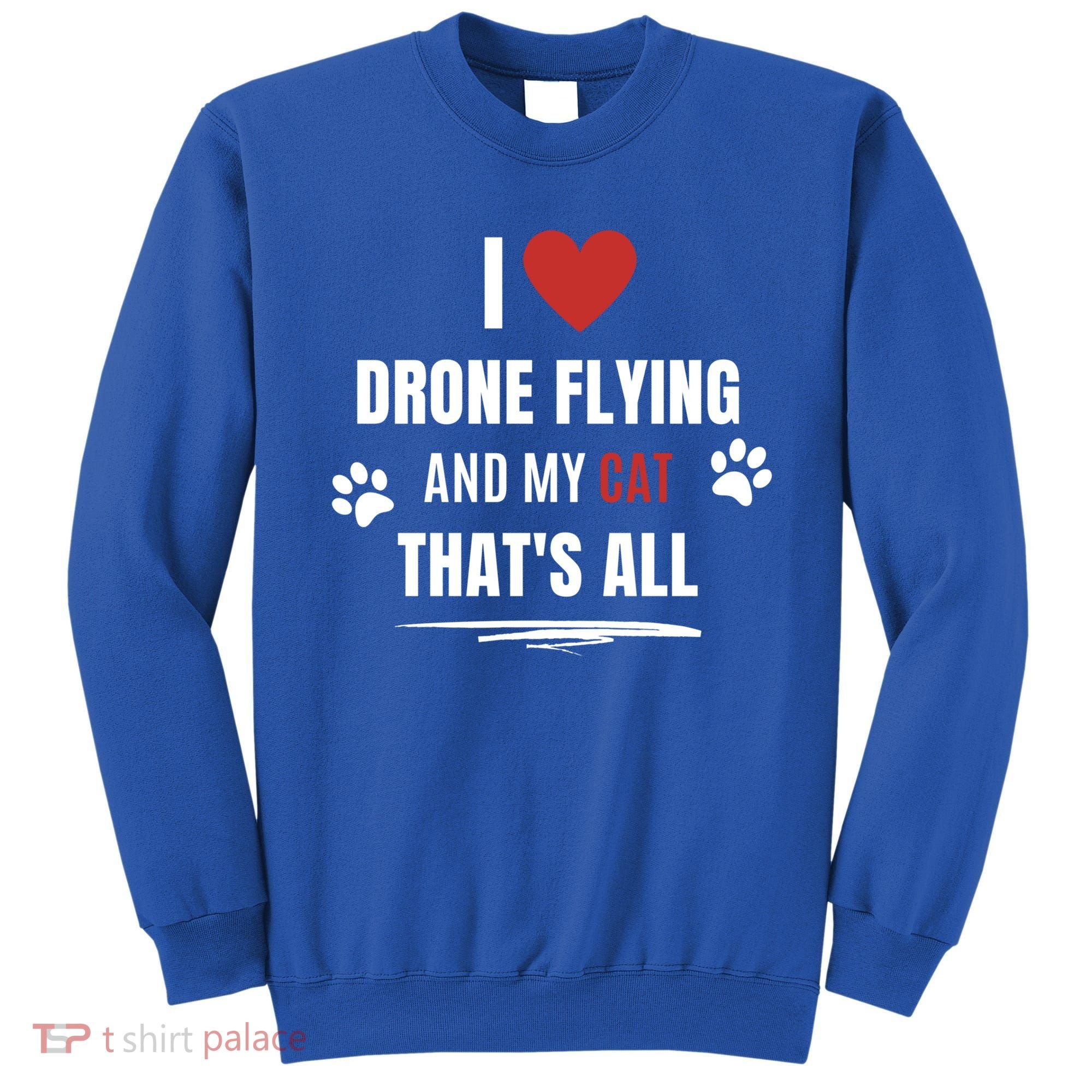 Funny I Love Drone Flying And My Cat Cats Lover Quadcopter Gift Sweatshirt