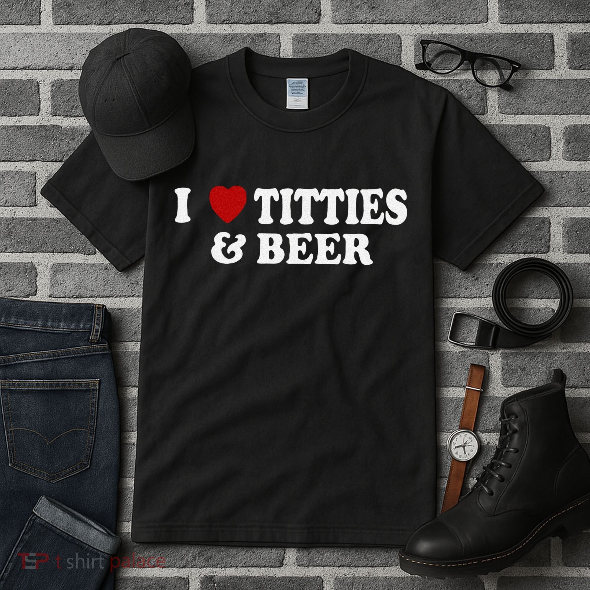 Funny I Love Tittes And Beer Tall T-Shirt