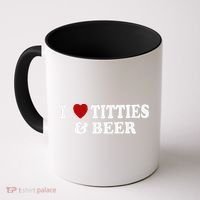 Funny I Love Tittes And Beer Coffee Mug thumb 0