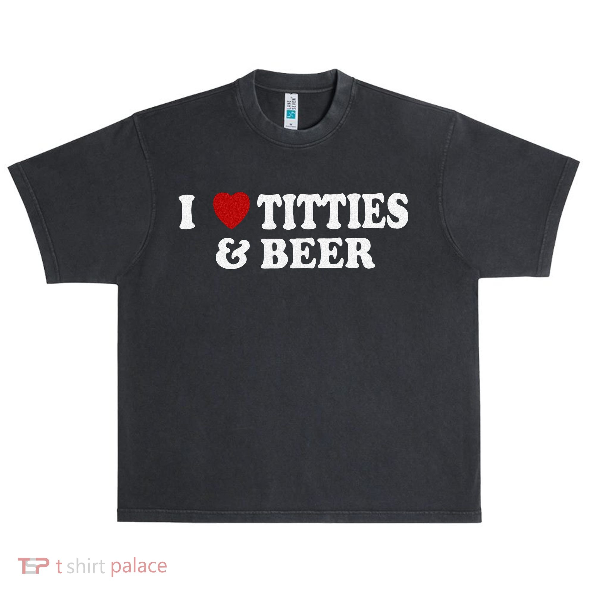 Funny I Love Tittes And Beer Urban Oversized Heavyweight T-Shirt