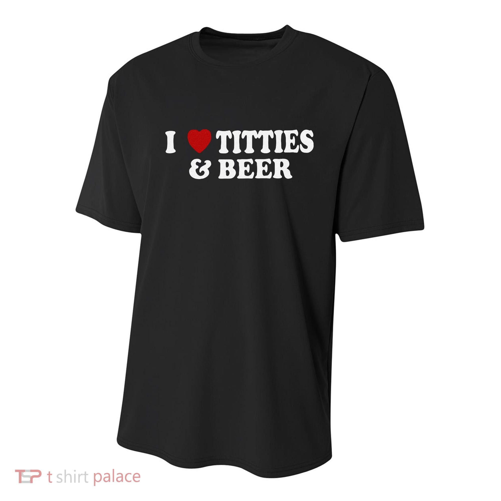 Funny I Love Tittes And Beer Youth Performance Sprint T-Shirt