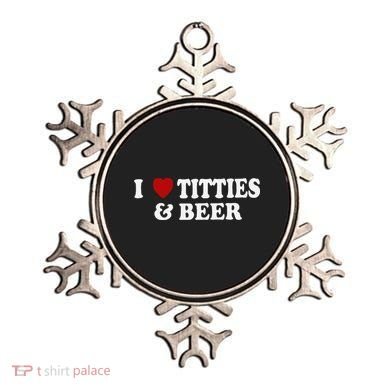Funny I Love Tittes And Beer Ornament
