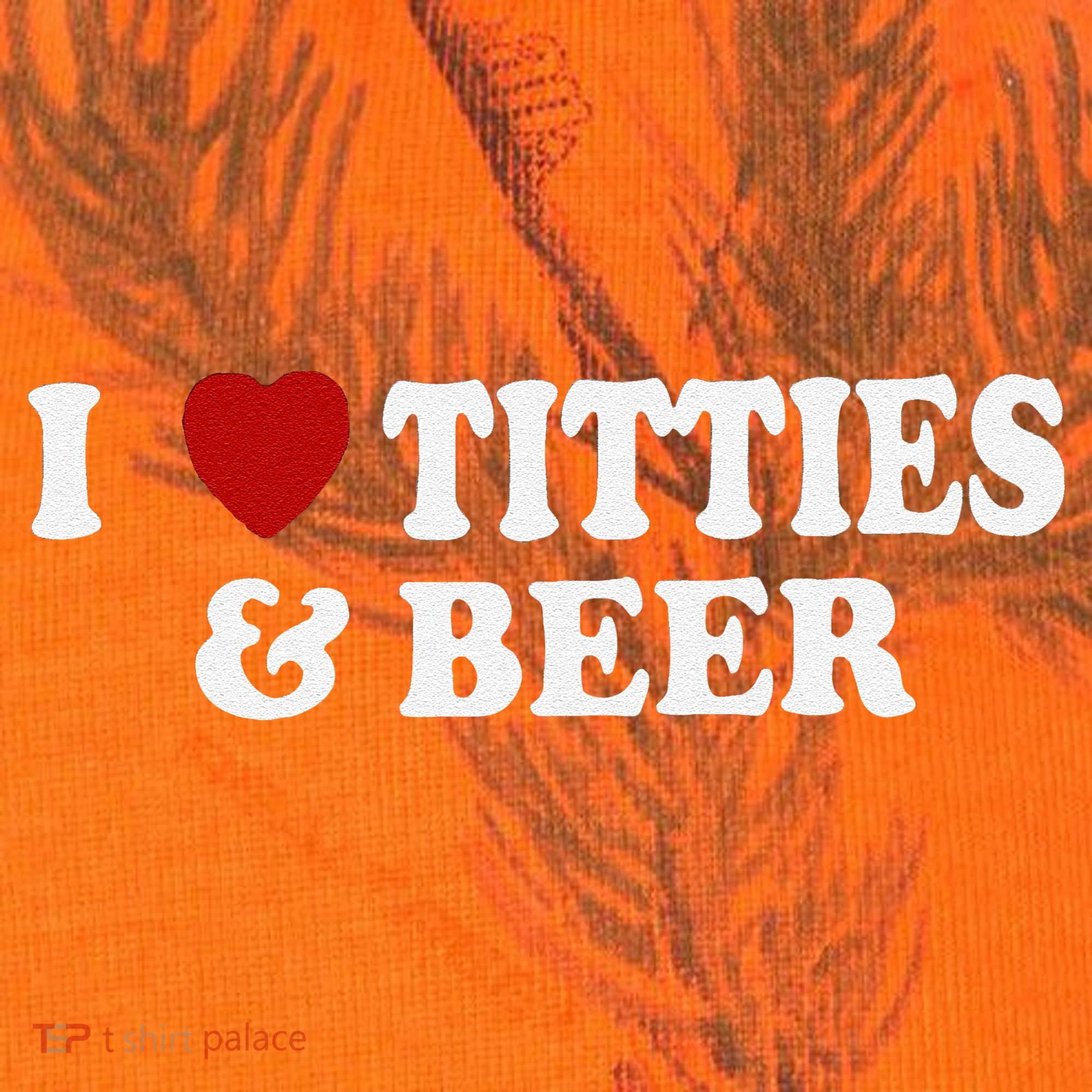 Funny I Love Tittes And Beer Kati Licensed 12" Camo Cuffed Beanie