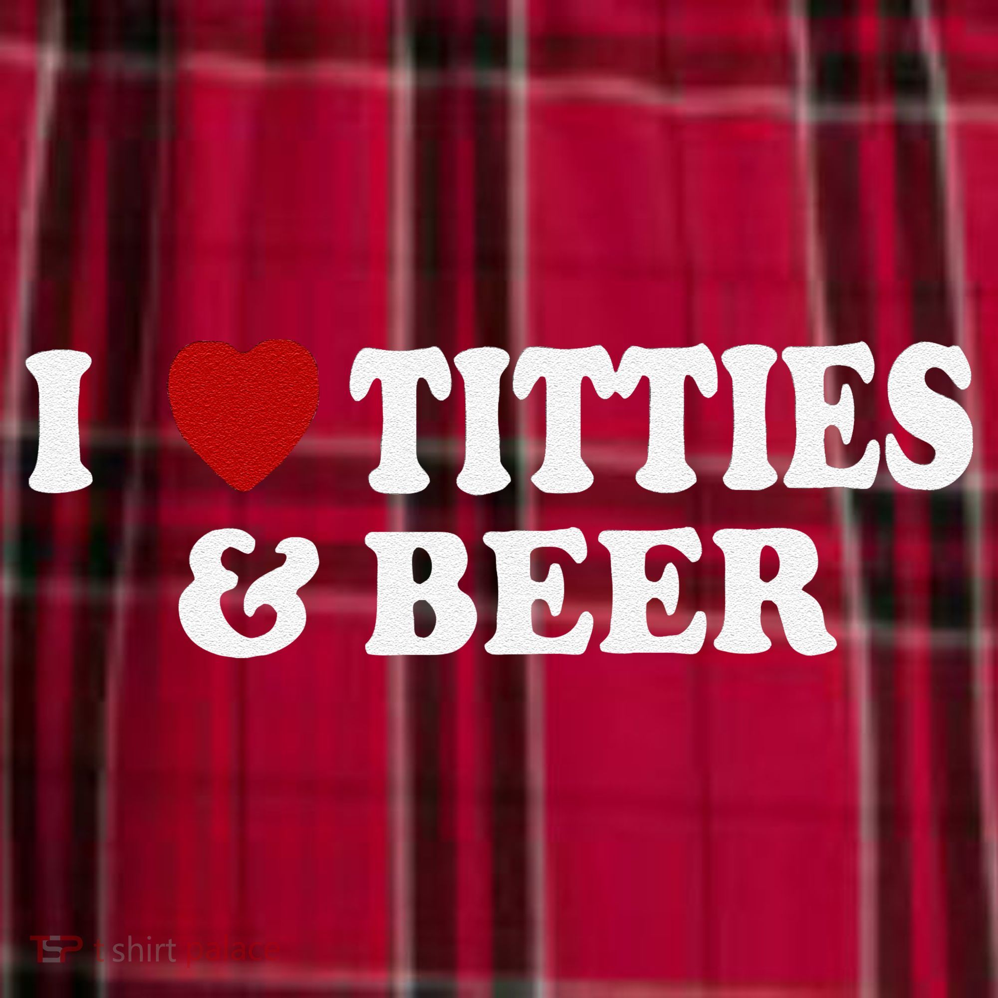 Funny I Love Tittes And Beer Men's Flannel Plaid Pajama Pants