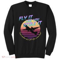 Fly It Like You Stole It Sky King Vaporwave Aesthetic Sweatshirt thumb 0