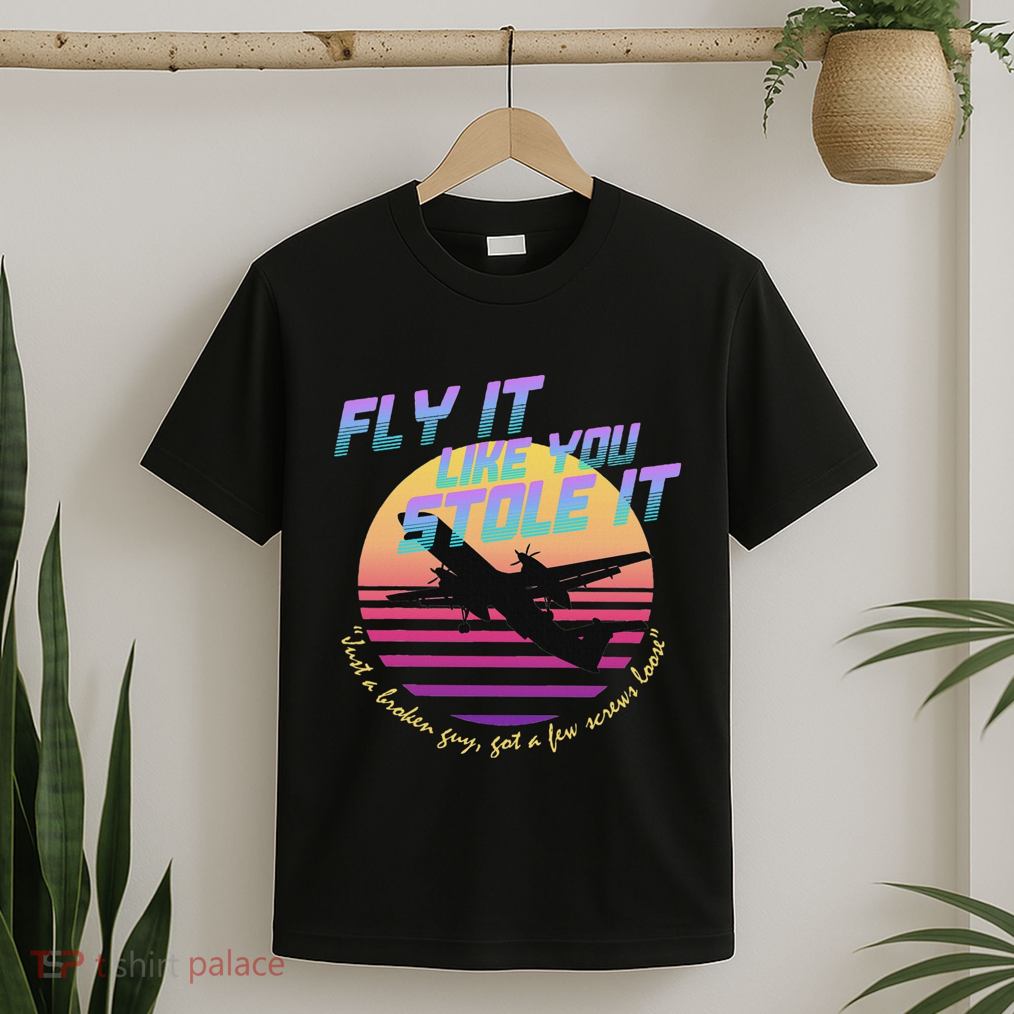 Fly It Like You Stole It Sky King Vaporwave Aesthetic T-Shirt
