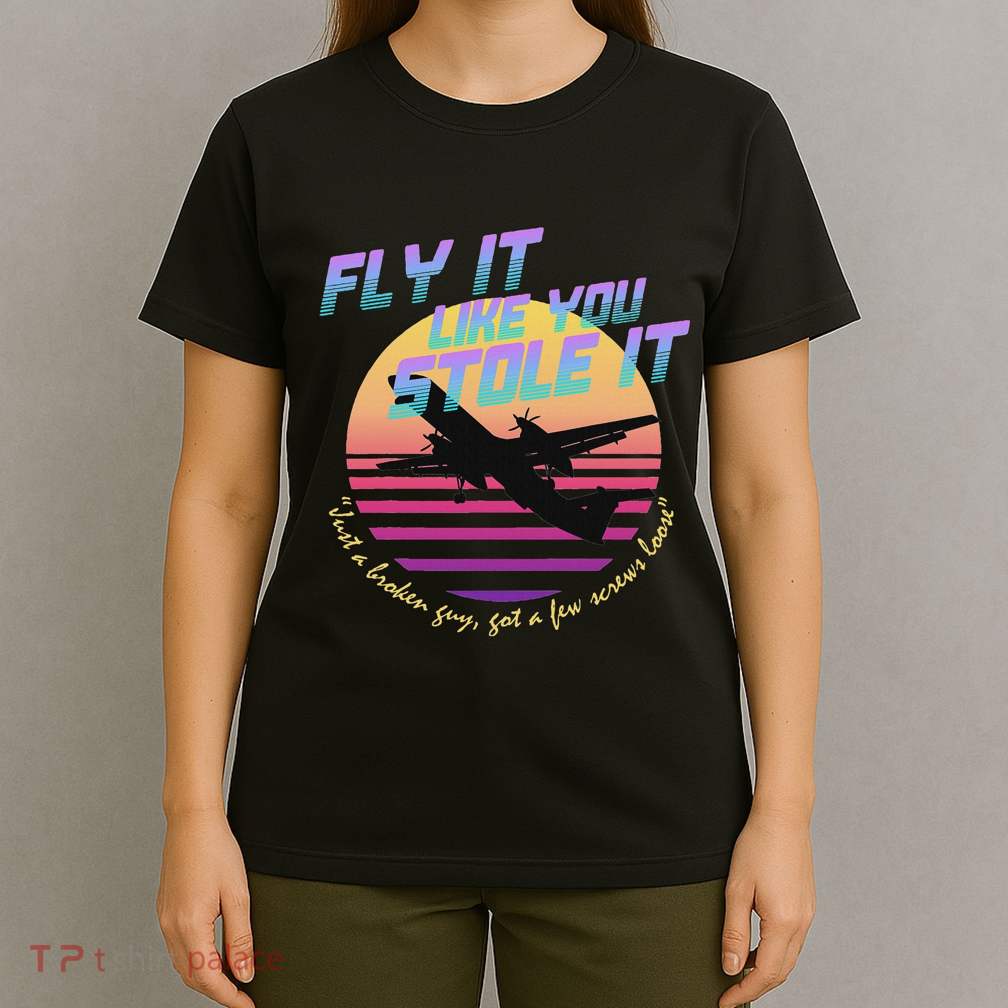 Fly It Like You Stole It Sky King Vaporwave Aesthetic T-Shirt