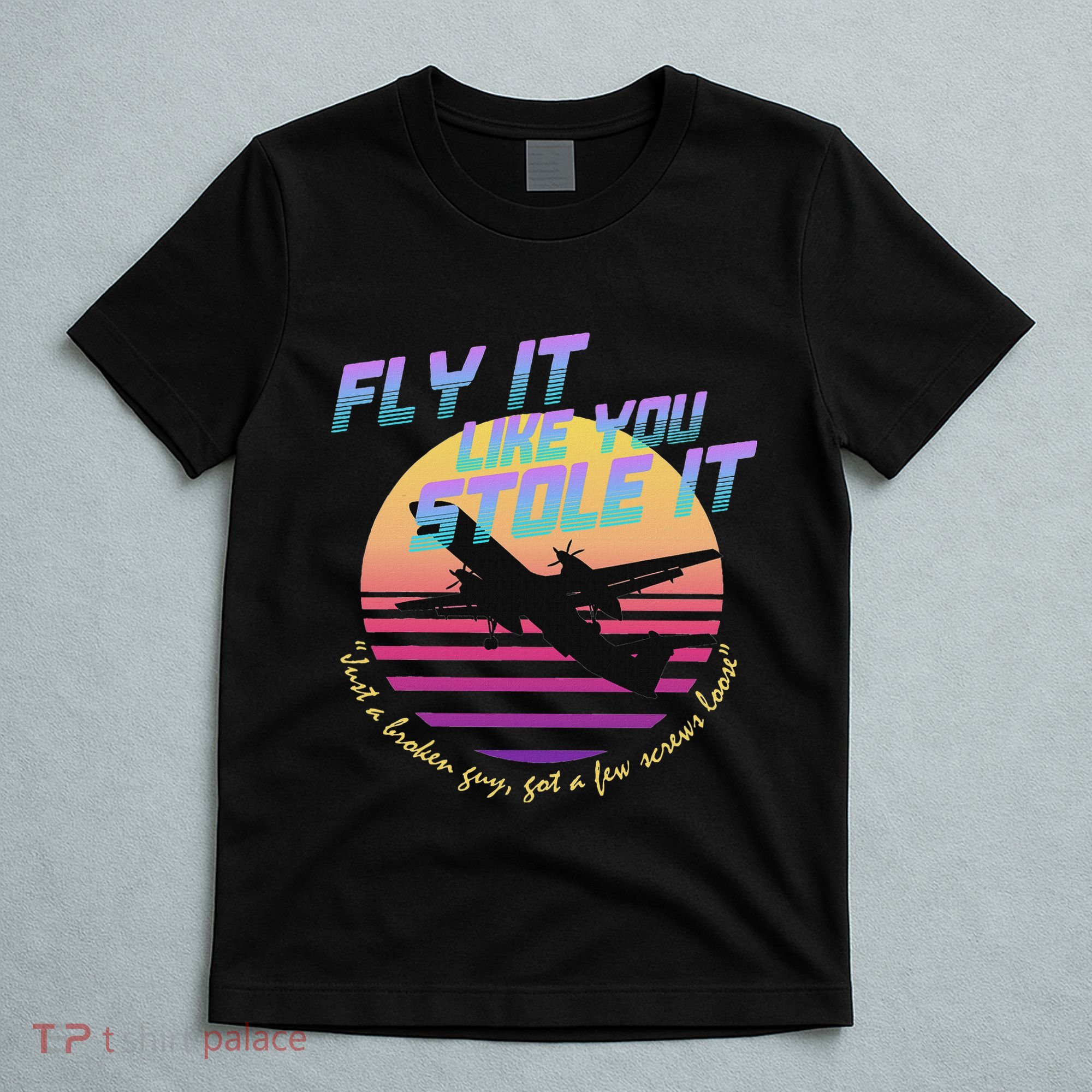 Fly It Like You Stole It Sky King Vaporwave Aesthetic T-Shirt