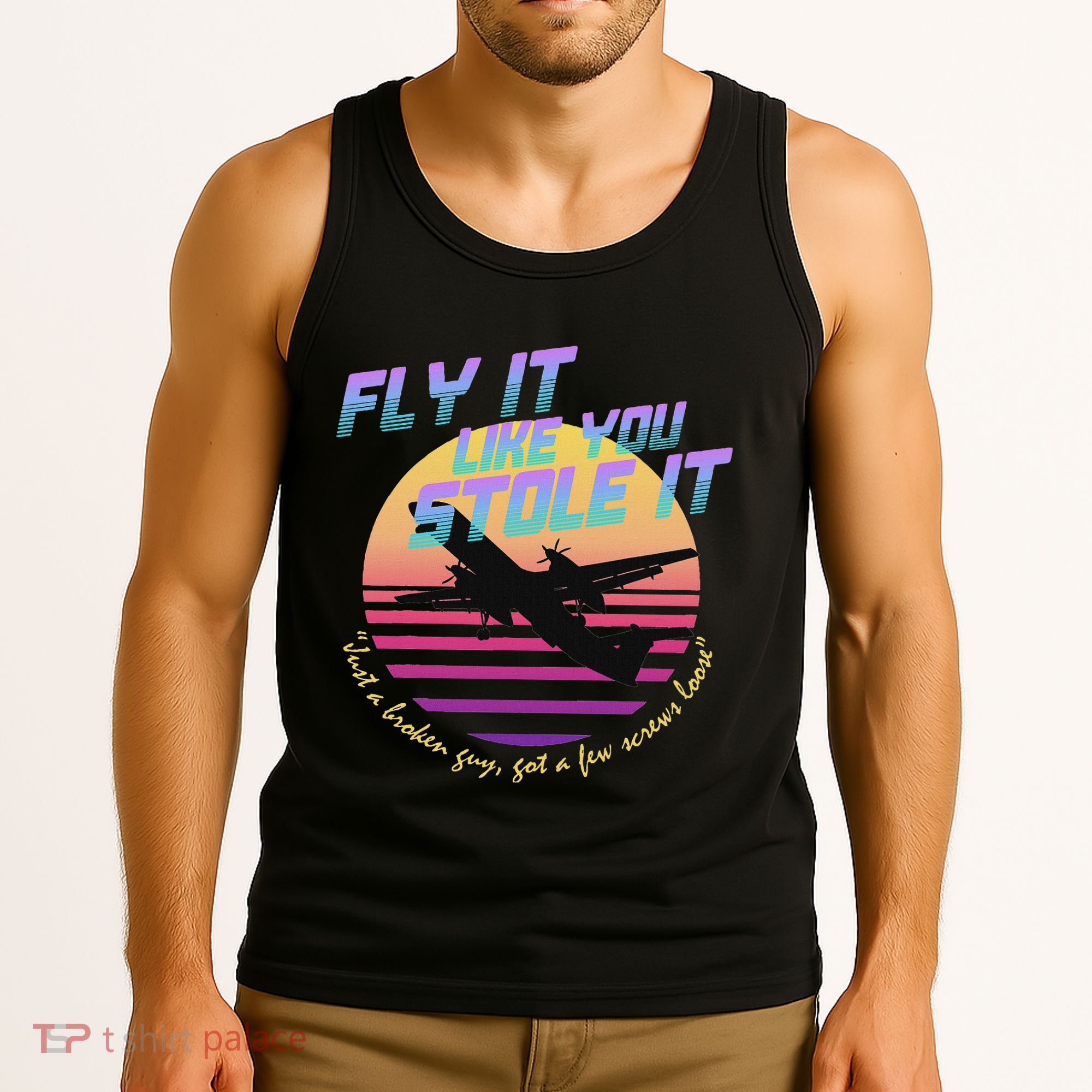 Fly It Like You Stole It Sky King Vaporwave Aesthetic Tank Top