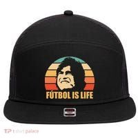 Futbol Is Life 7 Panel Mesh Trucker Snapback Hat thumb 0