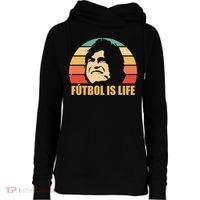 Futbol Is Life Womens Funnel Neck Pullover Hood thumb 0