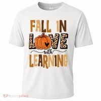 Fall In Love With Learning Teacher Gift Cooling Performance Crew T-Shirt thumb 0