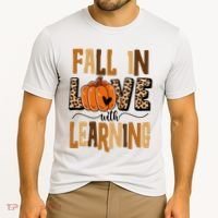 Fall In Love With Learning Teacher Gift Cooling Performance Crew T-Shirt thumb 2