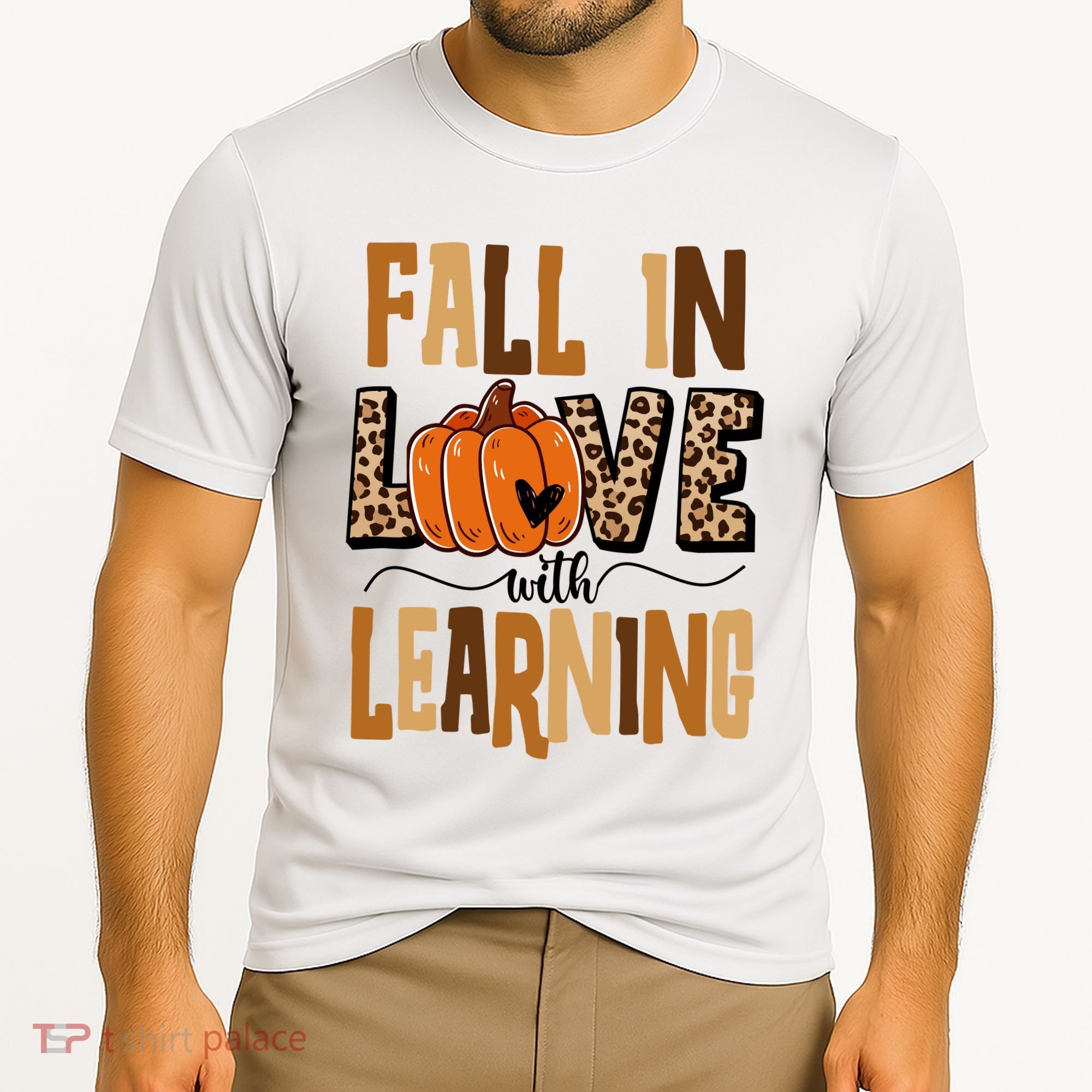 Fall In Love With Learning Teacher Gift Cooling Performance Crew T-Shirt
