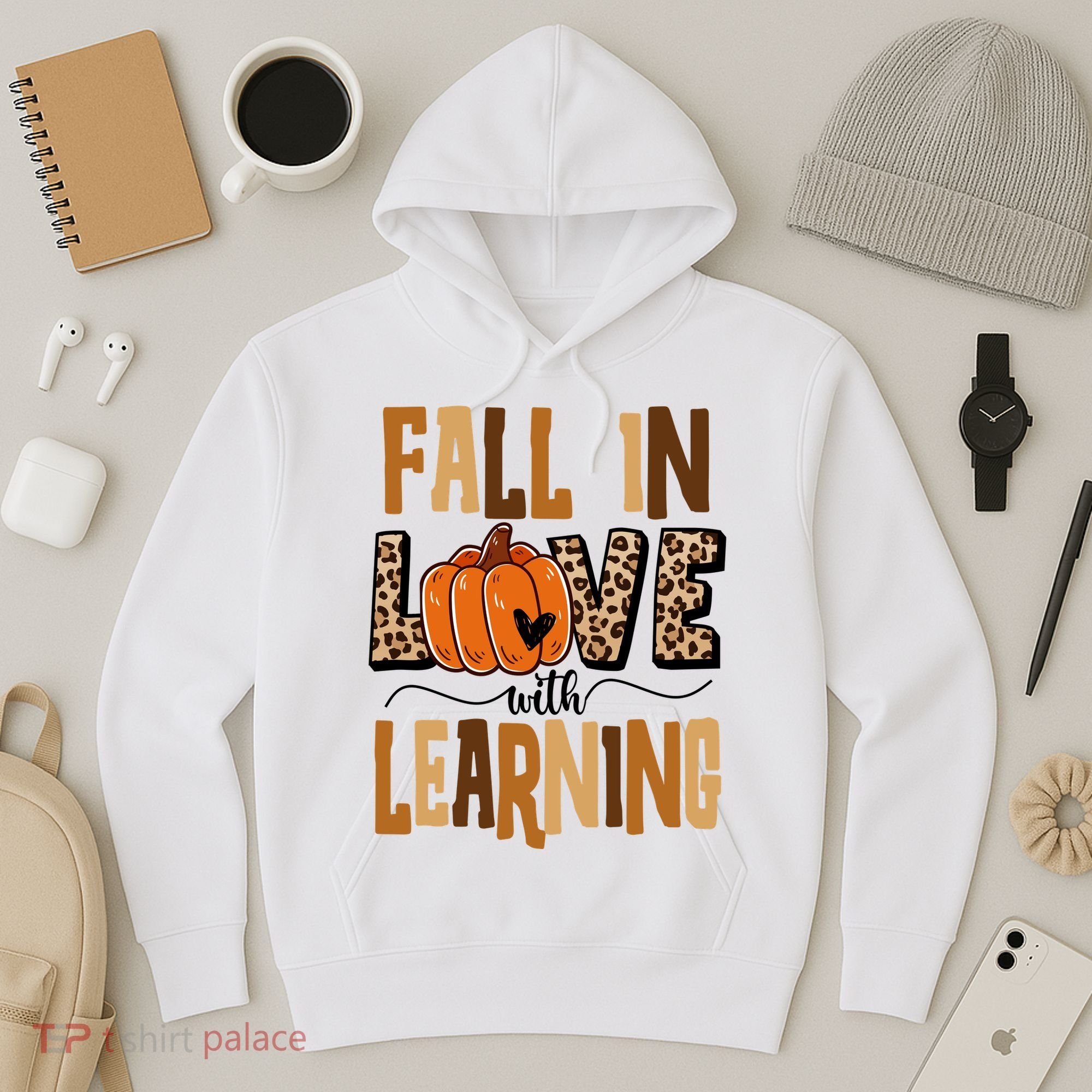 Fall In Love With Learning Teacher Gift Hoodie