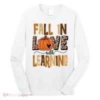 Fall In Love With Learning Teacher Gift Long Sleeve Shirt thumb 0