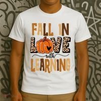 Fall In Love With Learning Teacher Gift T-Shirt thumb 3