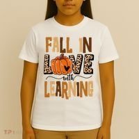 Fall In Love With Learning Teacher Gift T-Shirt thumb 4