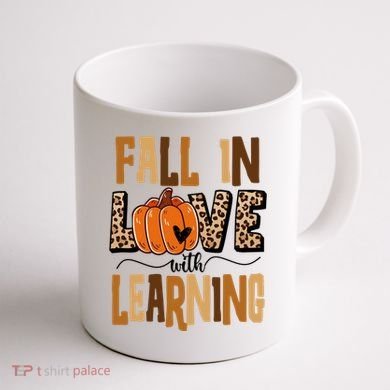 Fall In Love With Learning Teacher Gift Coffee Mug back