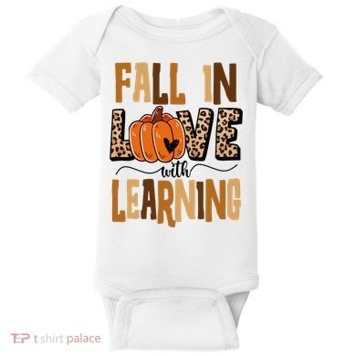 Fall In Love With Learning Teacher Gift Baby Bodysuit
