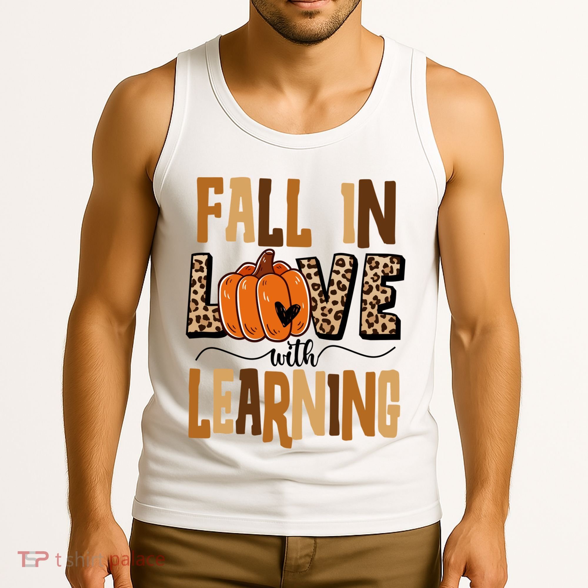 Fall In Love With Learning Teacher Gift Tank Top