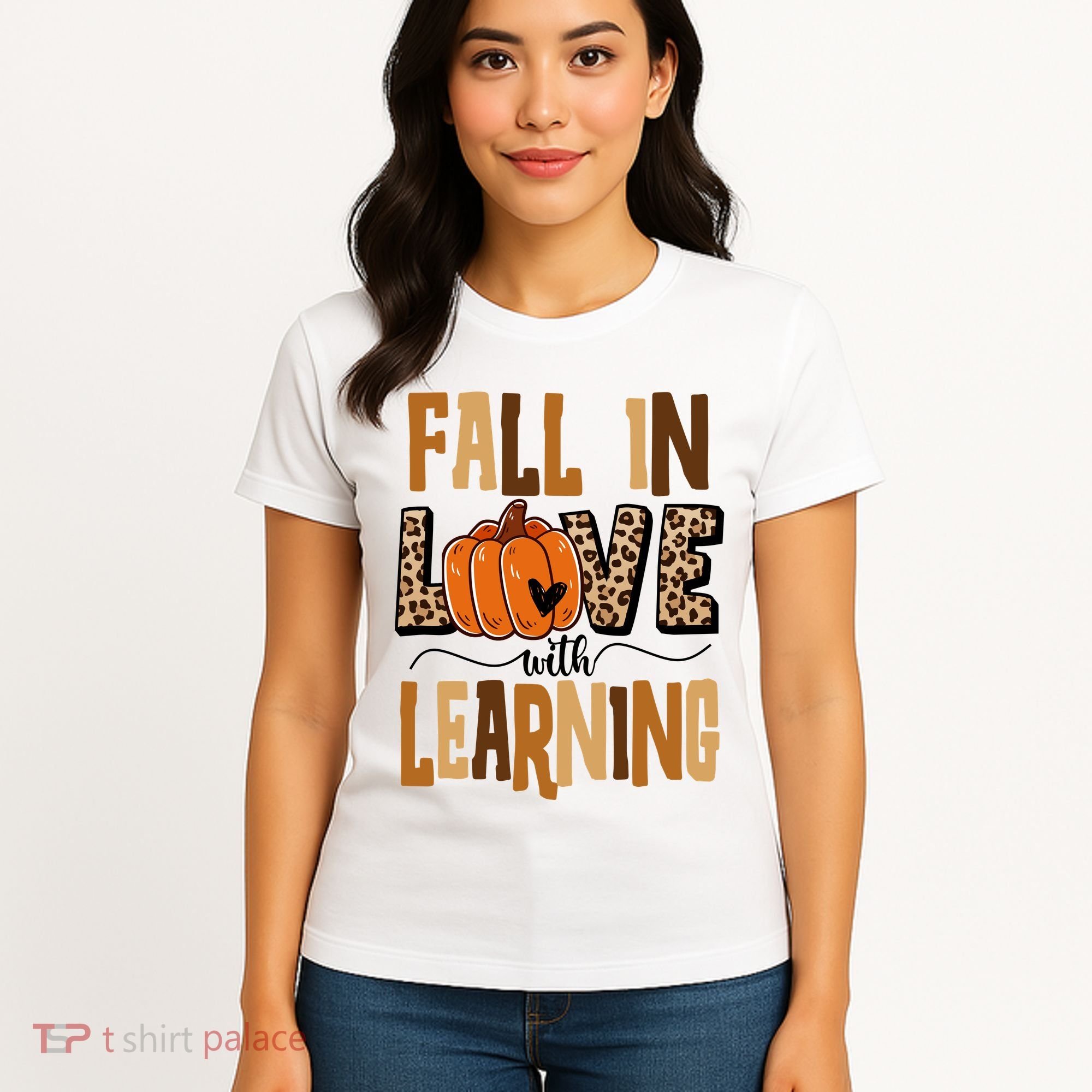 Fall In Love With Learning Teacher Gift Women's T-Shirt