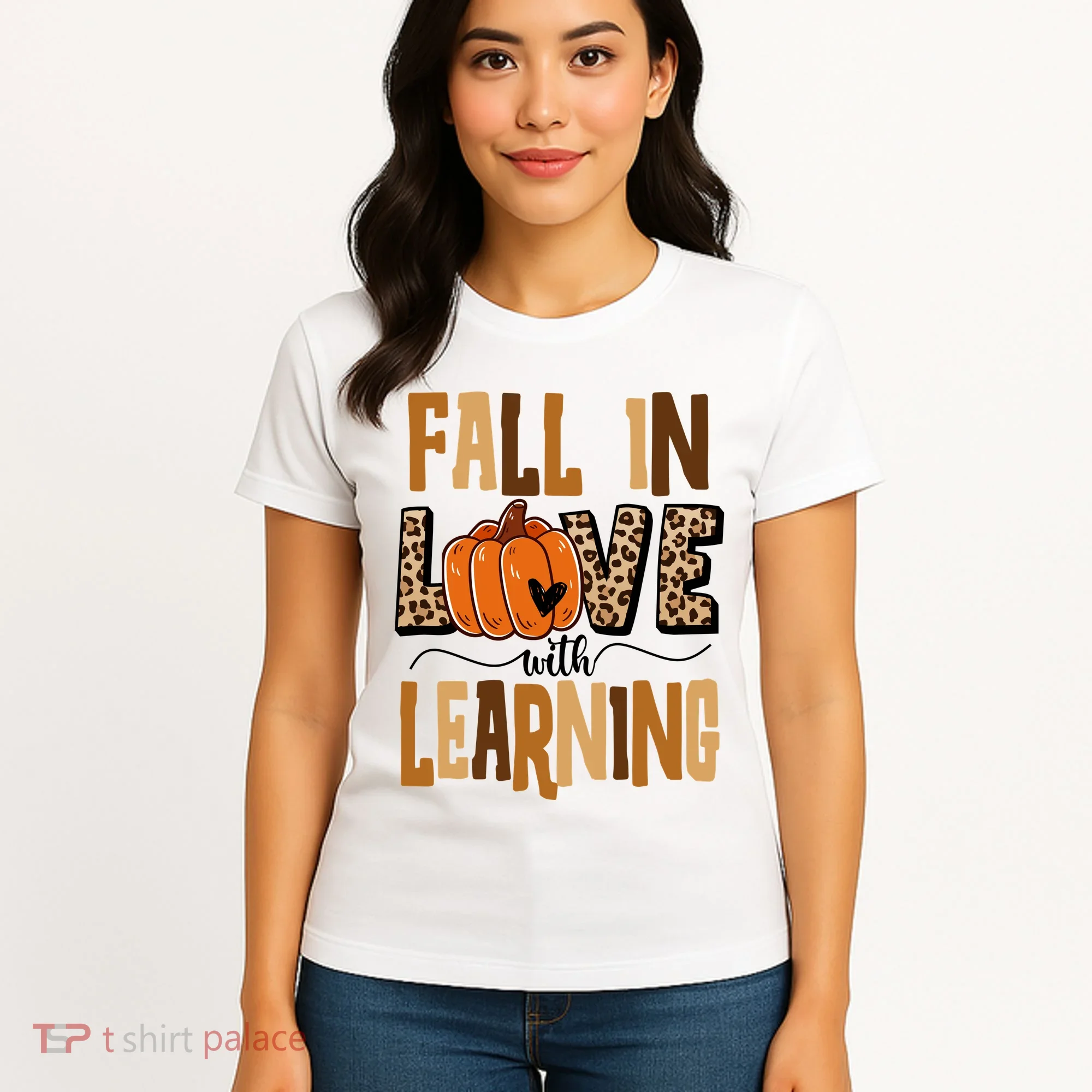 Fall In Love With Learning Teacher Gift Women's T-Shirt