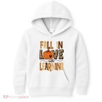 Fall In Love With Learning Teacher Gift Kids Hoodie thumb 0