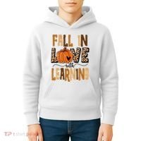 Fall In Love With Learning Teacher Gift Kids Hoodie thumb 4