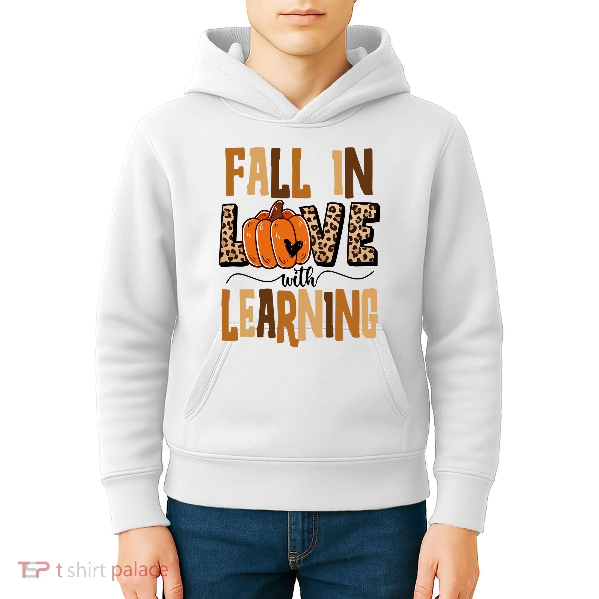 Fall In Love With Learning Teacher Gift Kids Hoodie