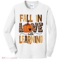 Fall In Love With Learning Teacher Gift Kids Long Sleeve Shirt thumb 0