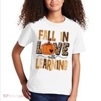 Fall In Love With Learning Teacher Gift Kids T-Shirt thumb 2