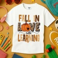 Fall In Love With Learning Teacher Gift Kids T-Shirt thumb 3