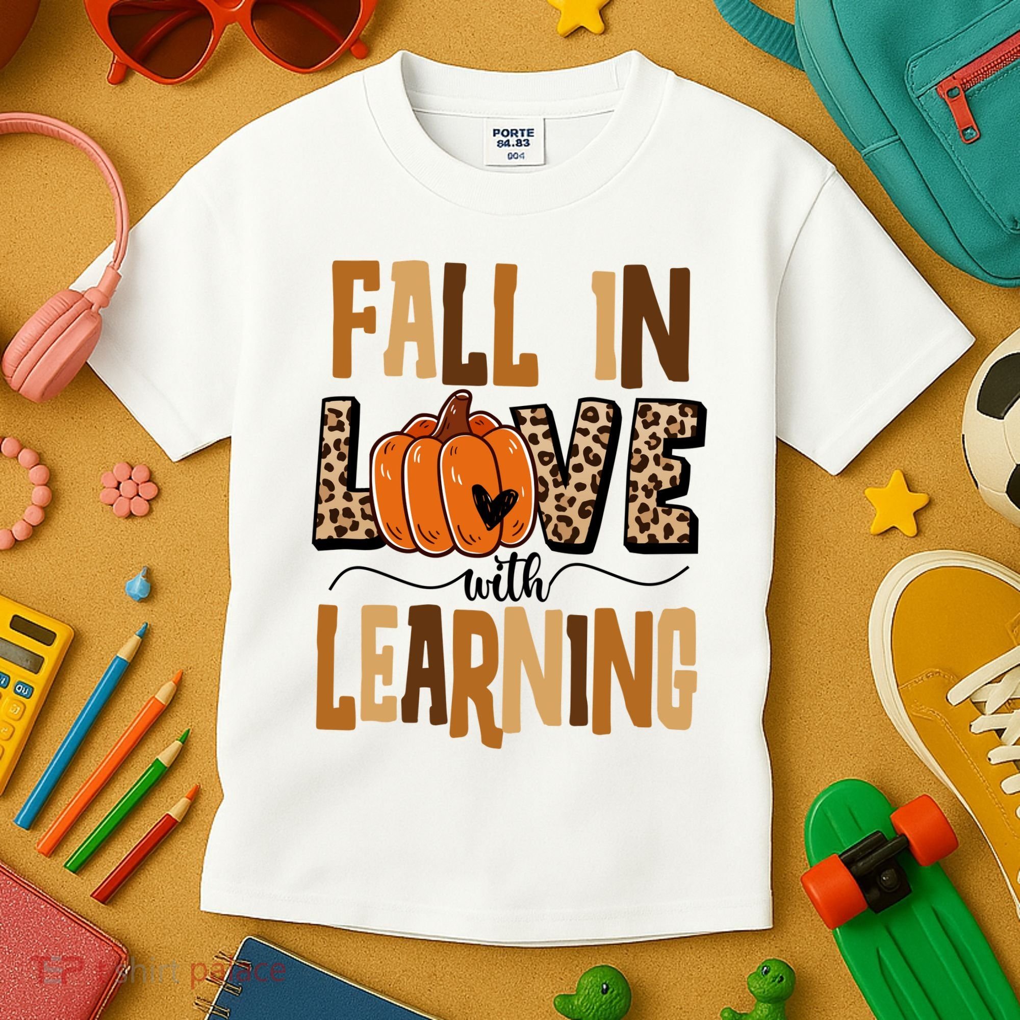 Fall In Love With Learning Teacher Gift Kids T-Shirt