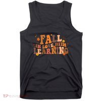 Fall In Love With Learning Fall Teacher Thanksgiving Groovy Tank Top thumb 0