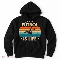 Futbol Is Life Retro Soccer Gift For Player Hoodie thumb 0