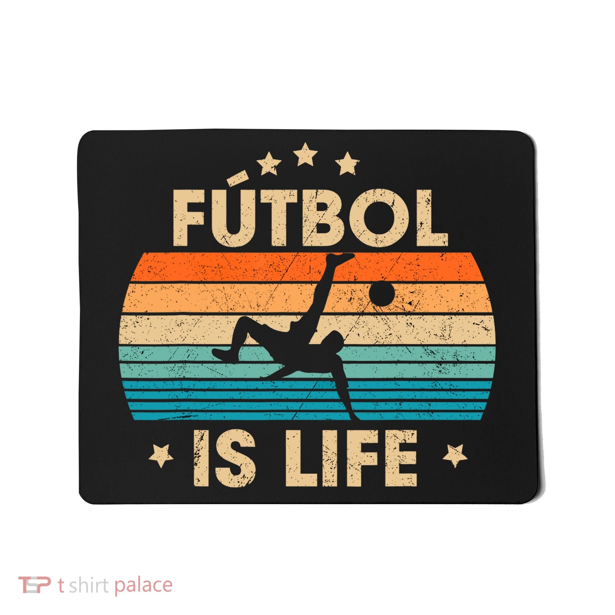 Futbol Is Life Retro Soccer Gift For Player Mousepad