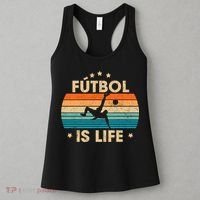 Futbol Is Life Retro Soccer Gift For Player Women's Tank Top thumb 3