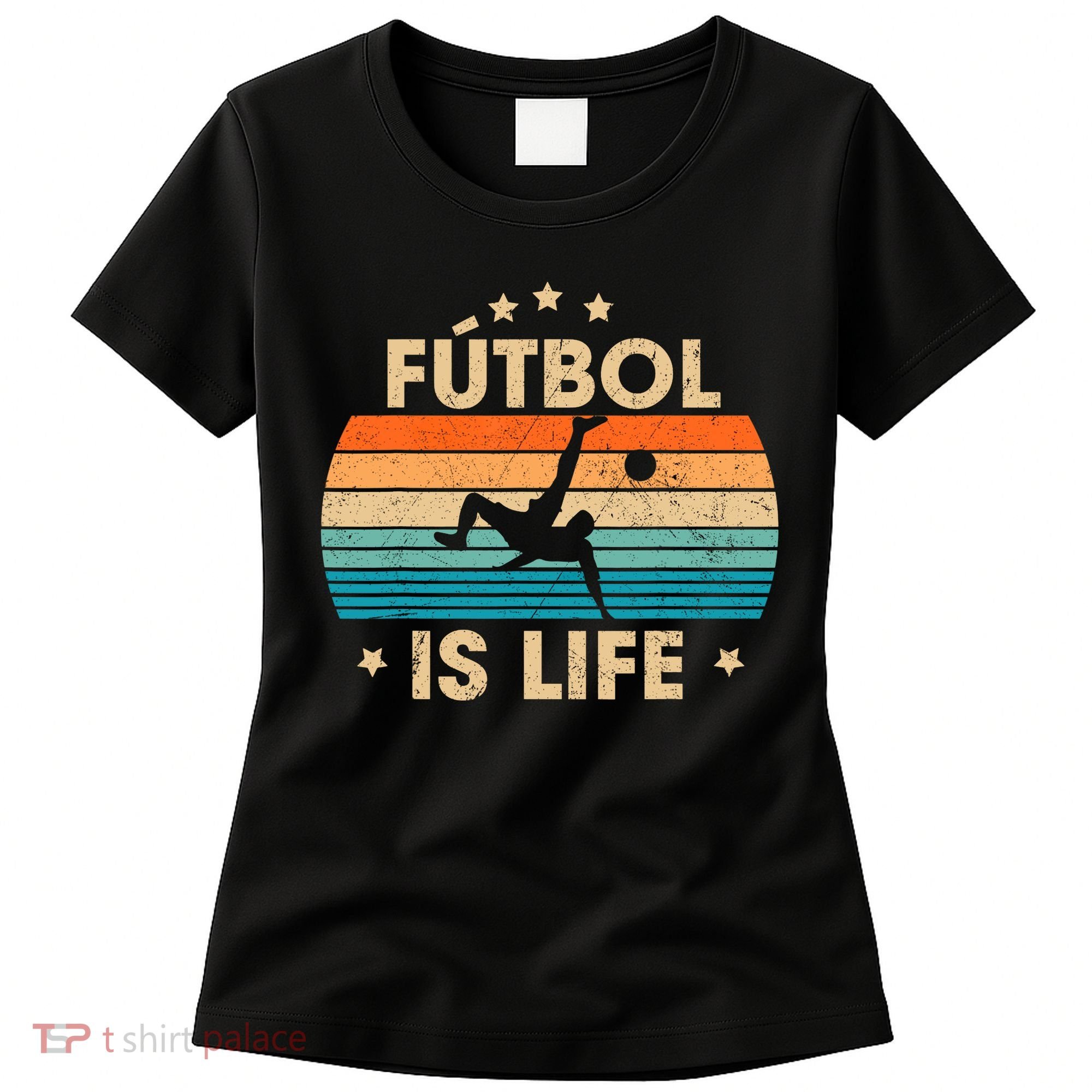 Futbol Is Life Retro Soccer Gift For Player Women's T-Shirt