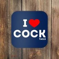 Funny I Love Cocktails Drinking Pun Gift Coaster thumb 0