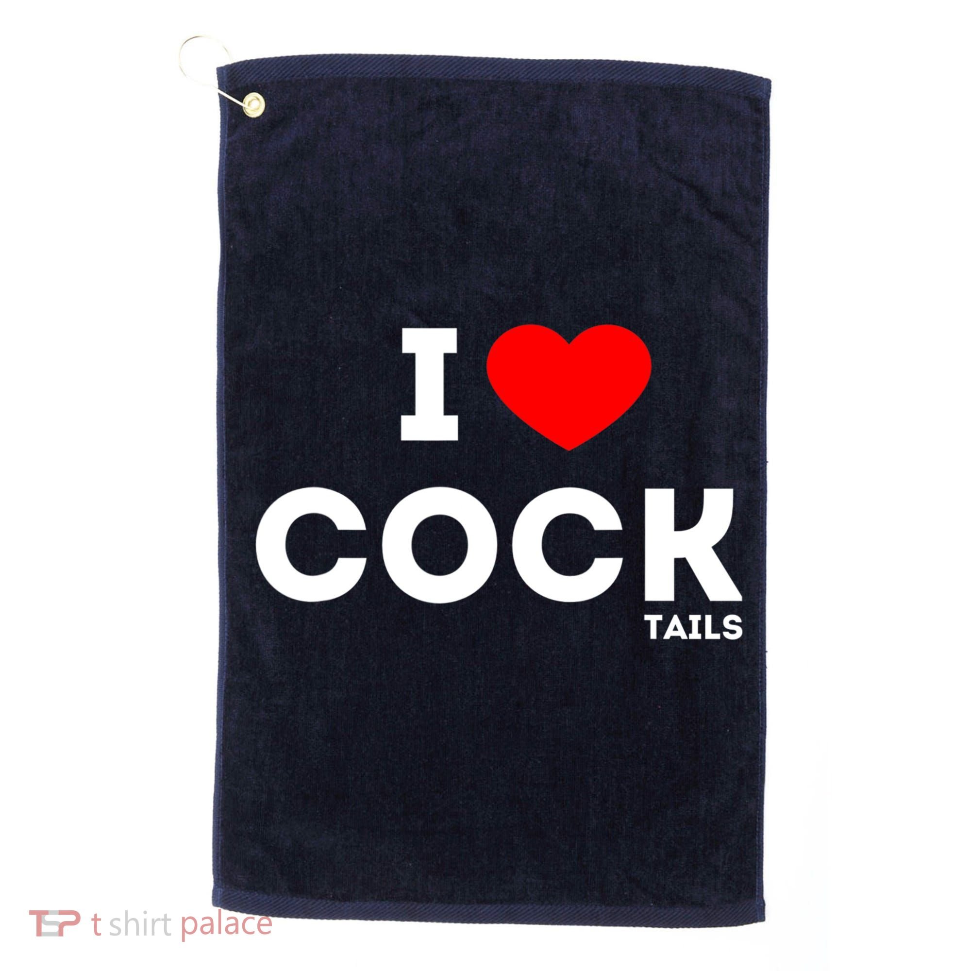 Funny I Love Cocktails Drinking Pun Gift Golf Towel