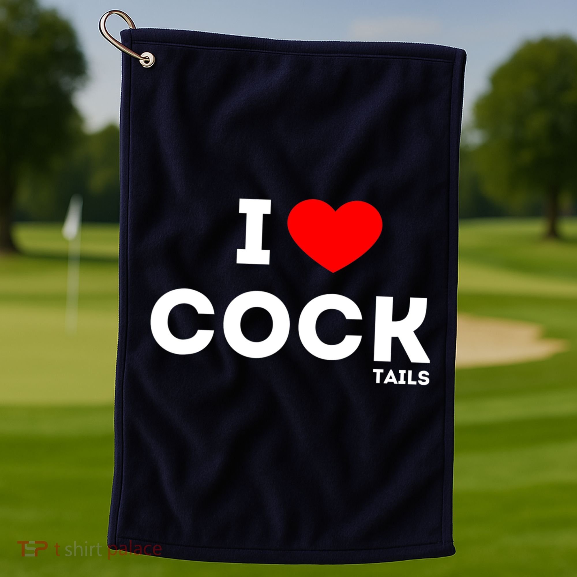 Funny I Love Cocktails Drinking Pun Gift Golf Towel