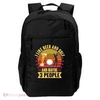 Funny I Like Beer And Golf And Maybe 3 People Backpack thumb 0