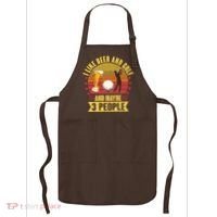 Funny I Like Beer And Golf And Maybe 3 People Apron thumb 0