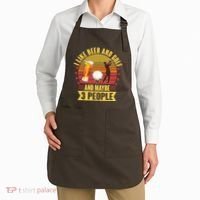 Funny I Like Beer And Golf And Maybe 3 People Apron thumb 2
