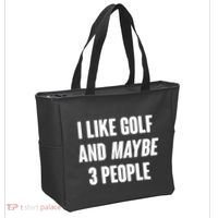 Funny I Like Golf And Maybe 3 People Tote Bag thumb 2