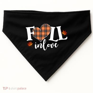 Fall In Love Cute Gift USA-Made Doggie Bandana