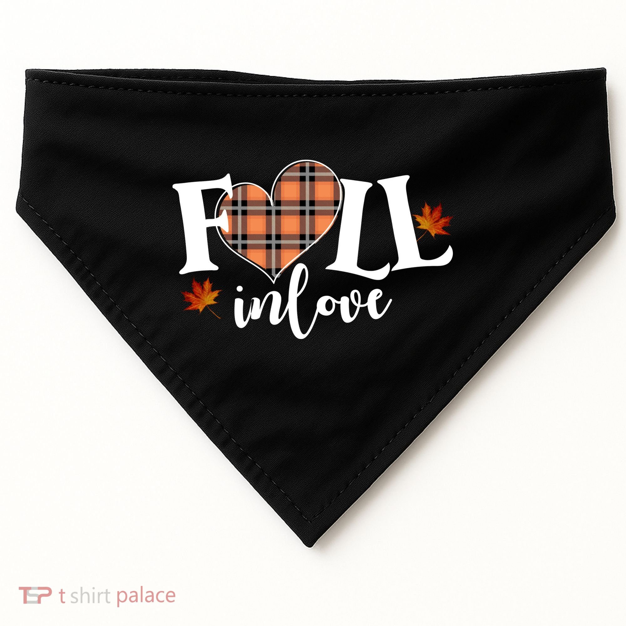Fall In Love Cute Gift USA-Made Doggie Bandana