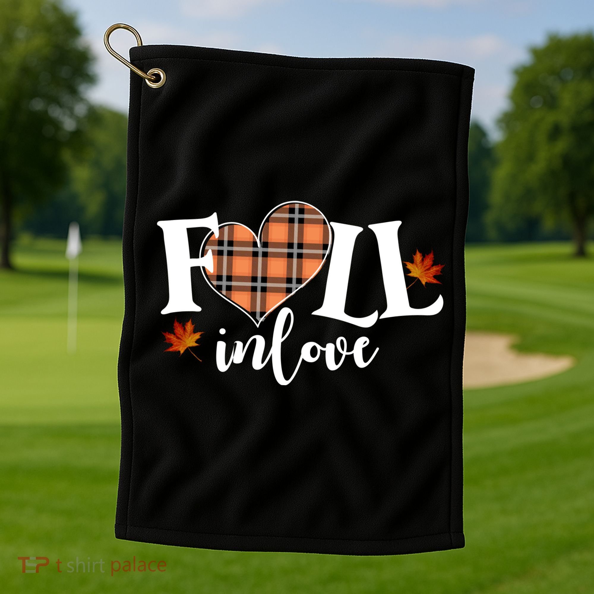 Fall In Love Cute Gift Golf Towel