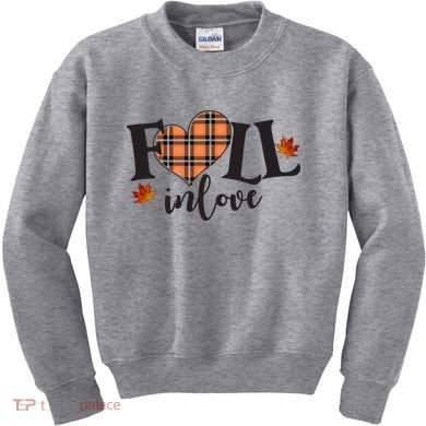 Fall In Love Cute Gift Kids Sweatshirt
